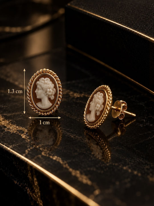 Gold Cameo Earrings 14K 585° – Timeless Elegance & Classic Beauty Gold Cameo Earrings 14K 585° – Timeless Elegance & Classic Beauty