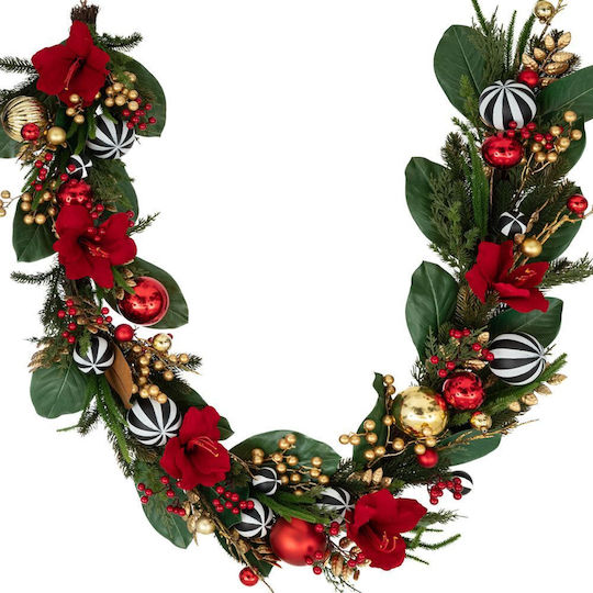 Rote Weihnachtsgirlande 183 × 23 cm
