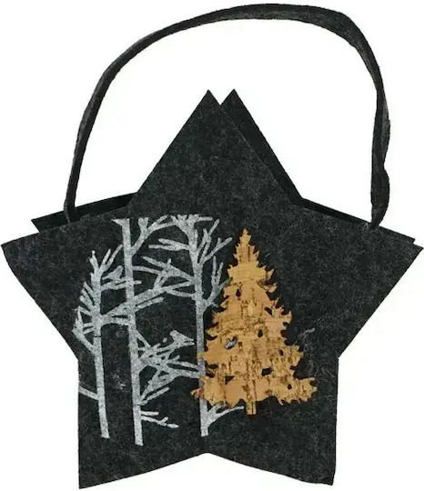Marhome Christmas Gift Bag Black 18x8x23cm 6pcs