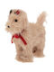 Christmas Fabric Doggy Figure Beige 32cm High