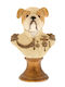 Christmas Plastic Doggy Figure Beige 23 cm High
