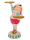 Christmas Plastic Elf Figure Light Blue 33 cm High