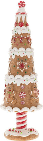 Christmas Plastic Candy Figure Brown, 8 cm Long