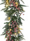 Beleuchtete, Verschneite Weihnachtsgirlande Grün 270 cm