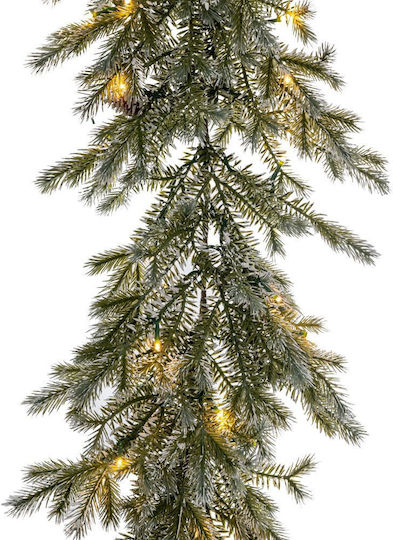 Beleuchtete Weiße Weihnachtsgirlande 270 cm