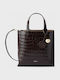 Divide It Tote S Tote-Handtasche aus Leder für Damen Cioccolato