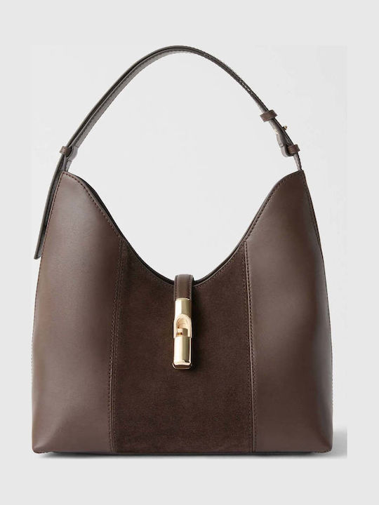 Furla Goccia M Damen-Hobo-Tasche aus Leder Sued...