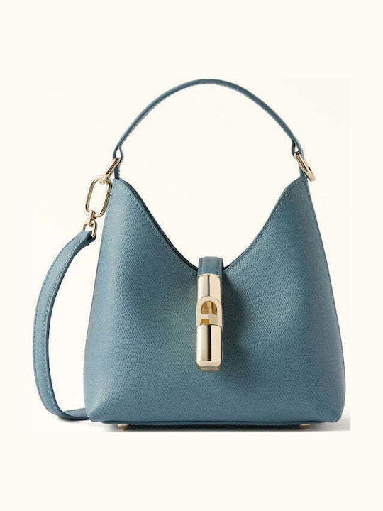 Furla Iride Geantă Hobo de Damă din Piele Ecru Furla Iride Geantă Hobo de Damă din Piele Ecru