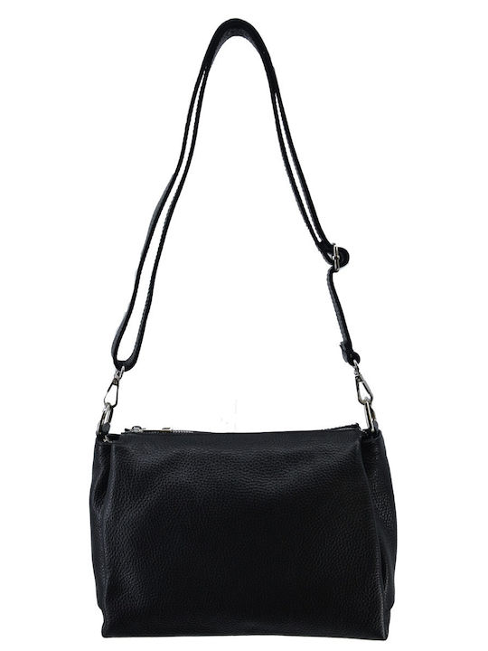 Women's Leather Shoulder / Crossbody Bag Black
