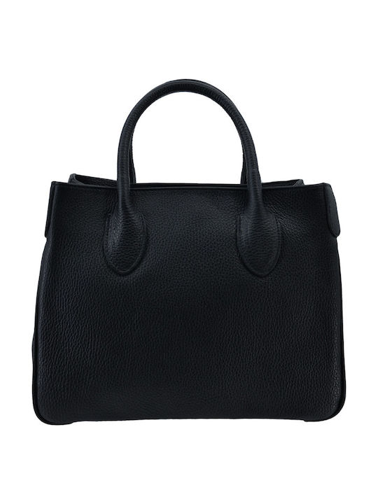 Black Leather Women's Handbag / Shoulder Bag