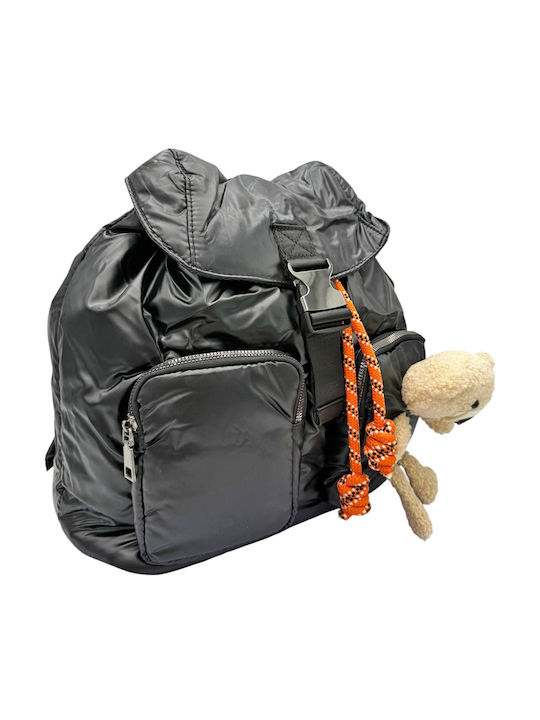 Black Fabric Women's Backpack