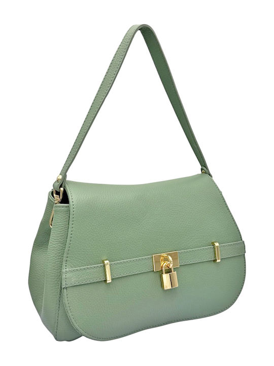 Leather Women's Flap Bag Mint