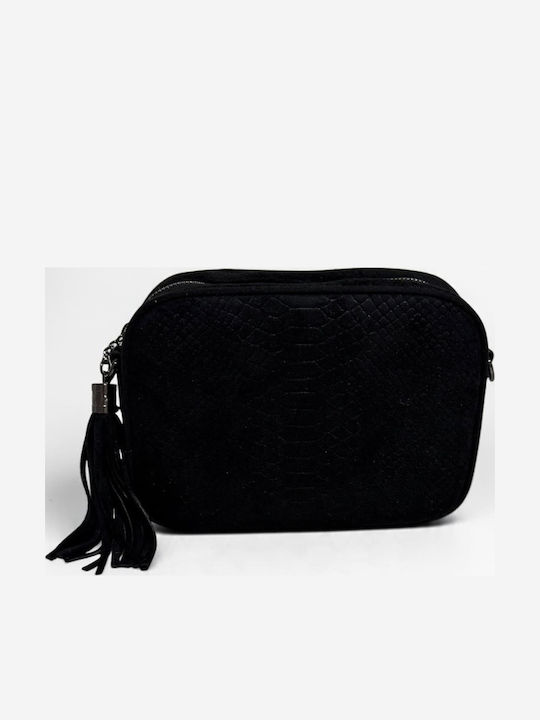Amelia Women's Crossbody Bag Croco Black
