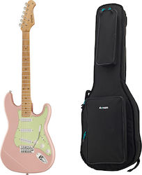 Harley Benton St-62cc Mn E-Gitarren-Set Rosa