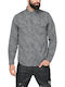 Langärmeliges Jeanshemd Gray Leopard Print
