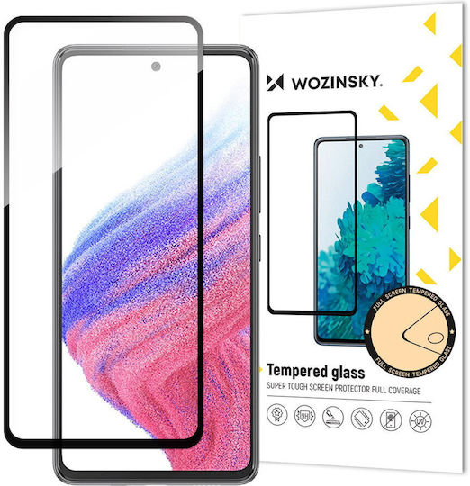 Wzk folie de protecție pentru ecran Samsung Galaxy A54 A546, sticlă securizată Full Glue, neagră