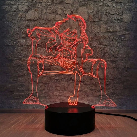 Decorative Luffy LED 3D Illusion Light 3x3cm