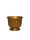 Set of 10 Pieces – Gold Plastic Flower Pot Donczka Lilia Ø21x17cm 09-122 Gold