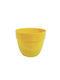 Set of 10 Pieces – Yellow Plastic Flower Pot Orchidea Nowa Ø14x12.5cm 09-541 Yellow