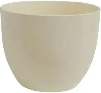 Set of 10 Pieces – Ecru Plastic Flower Pot Orchidea Φ12x9cm 09-550 Cream