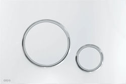 Πλακα Χειρισμου Τηιν Χρωμε Polished Κυκλ Χρωμε Matt 28-m771