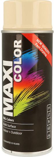 Maxi Color Lackierspray RAL 1015 Helles Elfenbein Glänzend 400 ml Für Metall Holz & Kunststoff