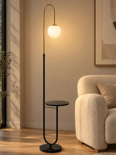 kelvo Floor Lamp H180xL38cm with E27 Bulb Holder Matte Black