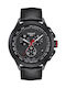 T-Race Men's Battery Chronograph Watch with Black Leather Strap