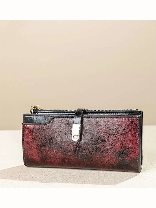 Fragola Große Damenbrieftasche Burgundisch