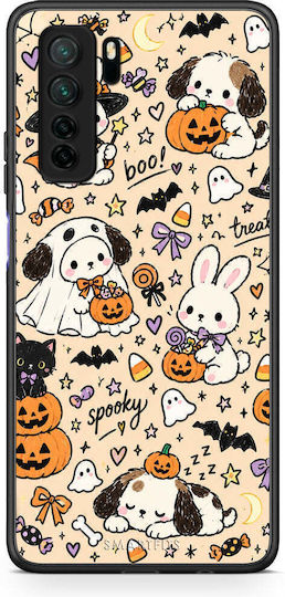 Smartfits Halloween Puppies Friends auf Creme Handyhülle für Huawei P40 Lite 5G