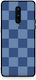 Smartfits Деним Син Калъф с Шахматен Мотив за OnePlus 8
