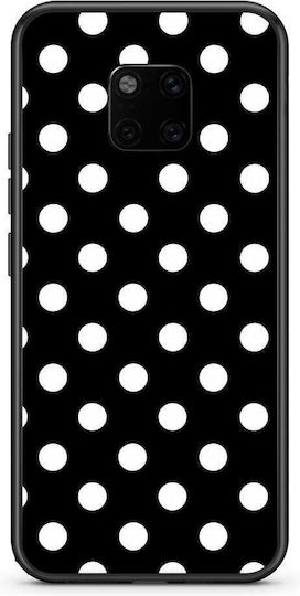 Smartfits White Polka Dots On Black Huawei Mate 20 Pro Θήκη