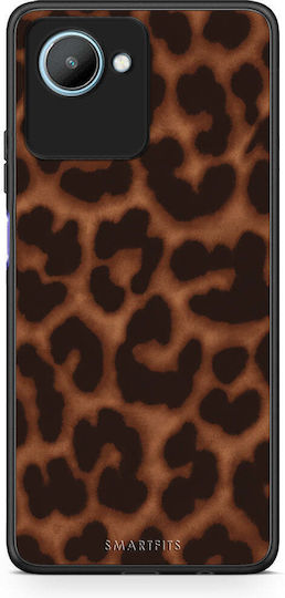 Smartfits Husă cu Imprimeu Leopard Maro Închis pentru Realme C30