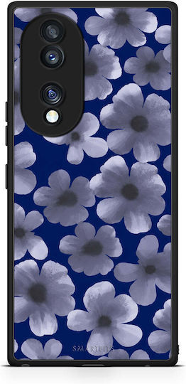 Smartfits Pale Blue Flowers On Navy Honor 70 5g Θήκη
