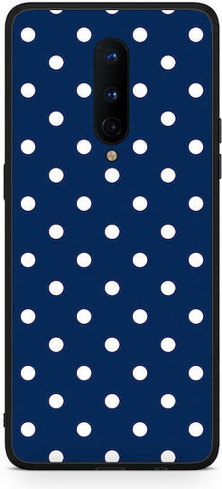 Smartfits White Small Polka Dots On Navy Oneplus 8 Θήκη