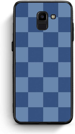 Smartfits Denim Albastru în Carouri Samsung Galaxy J6 Husă