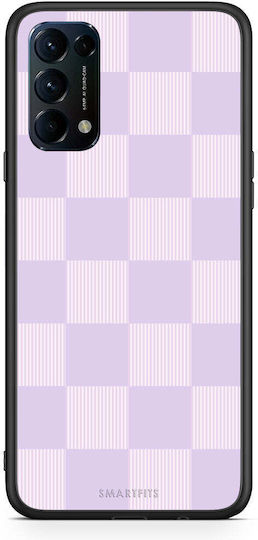Smartfits Lilac Cream Striped Checks Oppo Find X3 Lite Reno 5 5g Reno 5 4g Θήκη