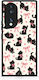Smartfits Black Kittens Pink Bows On Cream Small Honor 70 5g Θήκη