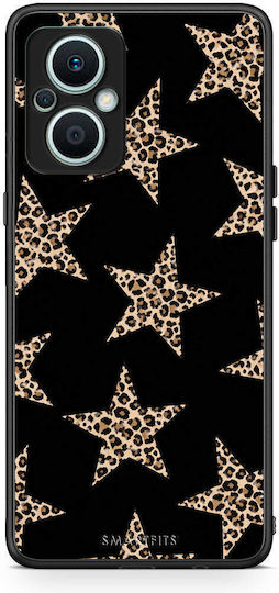 Smartfits Leopard Stars On Black Oppo Reno7 Lite Θήκη
