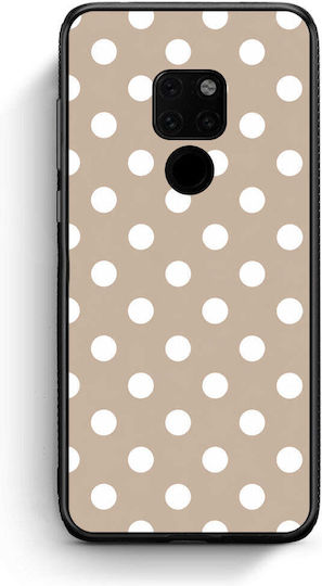 Smartfits Weiße Punkte auf Taupe Handyhülle für Huawei Mate 20