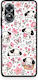 Smartfits Pink Florals Puppies Bunnies On White Oppo A17 Θήκη
