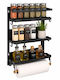 Relaxdays Wandregal Metall 31x11x40,5 cm Schwarz