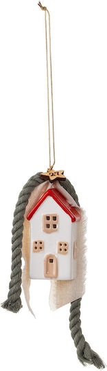 Beauty Home Κρεμαστό Γούρι Σπίτι Κόκκινο 5x30cm