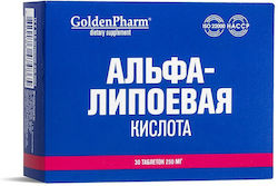 Golden Pharm Алфа-липоева киселина 30 таблетки Golden Pharm Алфа-липоева киселина 30 таблетки