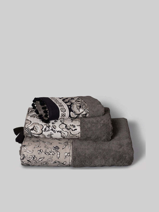White Fabric Fable Grey 600gsm Weight