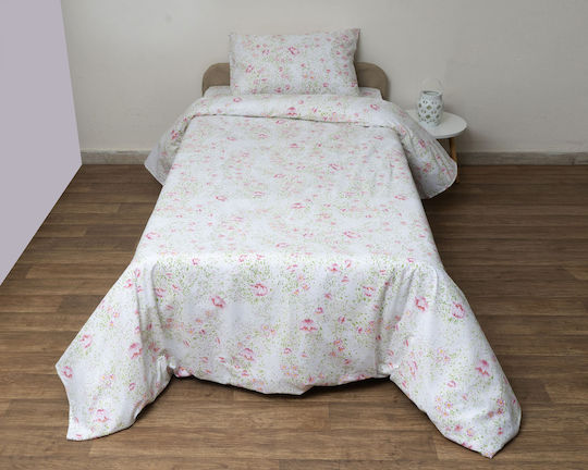 Anna Riska Semi Double Fitted Bed Sheet Set 120x205+25cm Pink (3pcs)