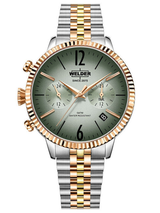 Women's Watch 38mm Battery Chronograph with Gold Stainless Steel Bracelet