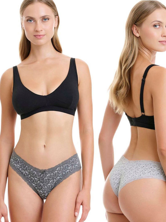Walk Γυναικεία Brazil 2Pack με Δαντέλα Multicolour