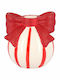 Beauty Home Ceramic Candle Holder in Red 9.5x8.5x9 cm