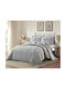 Liolios Home Gestepptes Kissenbezug-Set Grey 50x70 cm